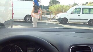 Algerian Prostitute With A Client In Her Car In A Suburb Of Marseille