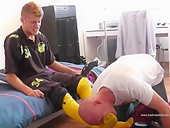 Soccer master stinky feet socks licking